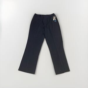 New Women's Briggs Dress Pants Slacks Pull On Elastic Waist Navy Blue Size 14